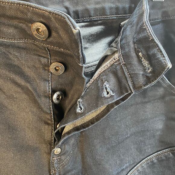 G Star Raw Slim Fit Jeans‎ 30x32 Button Fly Skinny Moto Style Streetwear - Picture 10 of 14